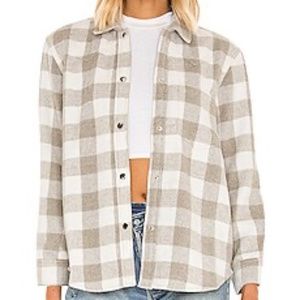 NWOT Rails Tripp Beige Plaid Jacket Shacket Size Small